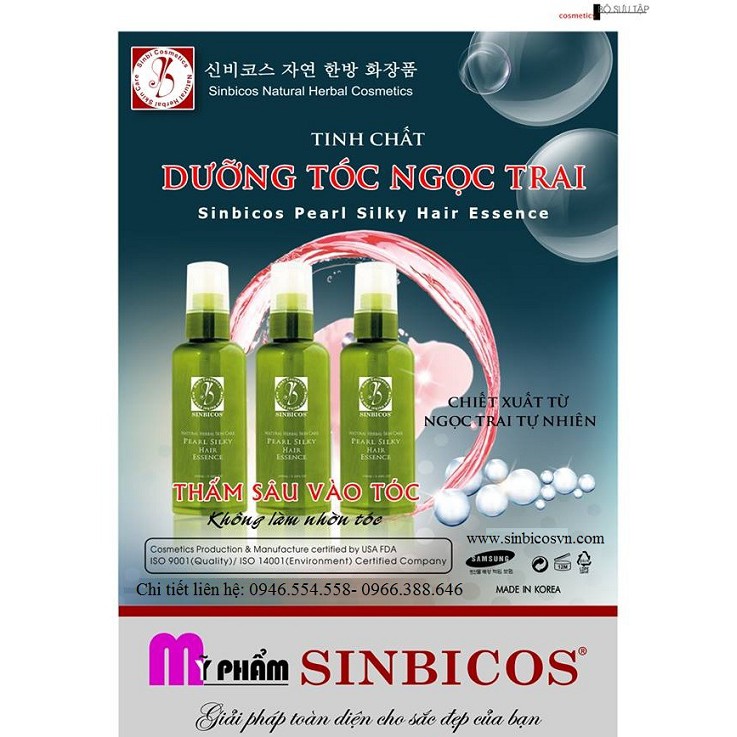 Tinh chất dưỡng tóc ngọc trai - Sinbicos Pearl Silky Hair Essence