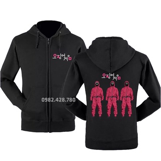 Aó khoác nỉ Squid Game , Aó Trò Chơi Con Mực 2021 full size