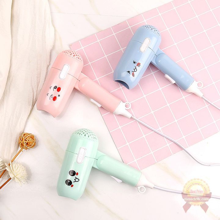 Máy sấy tóc mini Hàn Quốc cầm tay gấp gọn hình thú dễ thương cực bền 2 tốc độ tiện lợi,du lịch