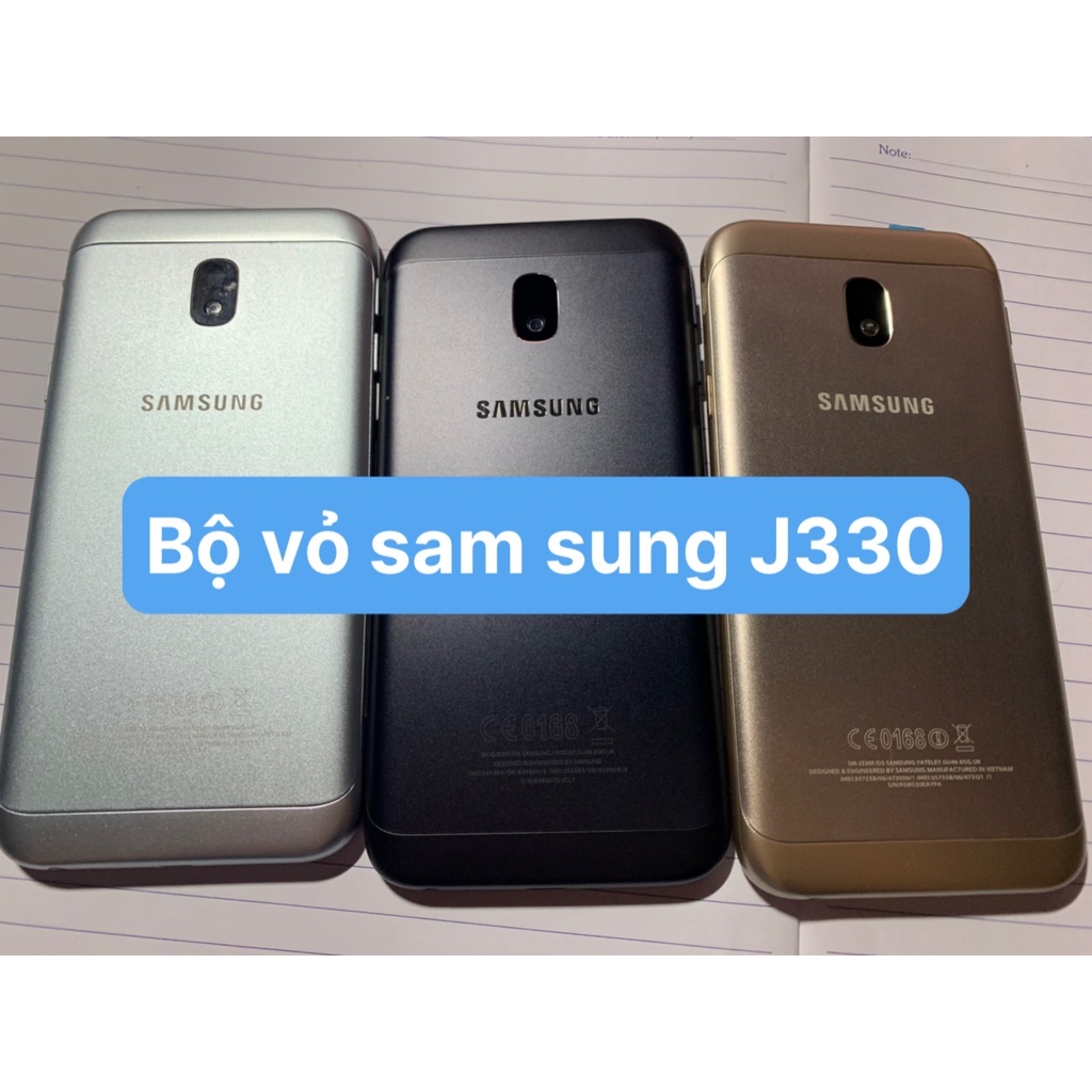 Bộ vỏ Sam sung J330 / J3pro Gồm sườn, lưng phím bấm âm lượng và nguồn