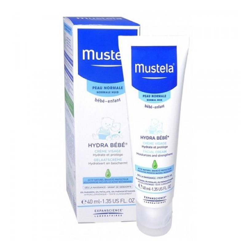 Kem Dưỡng Dịu Nhẹ An Toàn Cho Da Mặt Cho Trẻ Sơ Sinh & Trẻ Nhỏ Mustela Hydra BeBe Facial Cream 40ml - 1301552