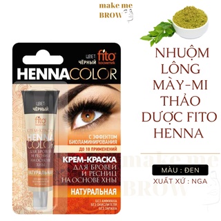 ĐEN - Nhuộm lông mày lông mi thảo dược FITO henna Nga 5ml (dạng tuýp 10 lần dùng) - makemeBrow