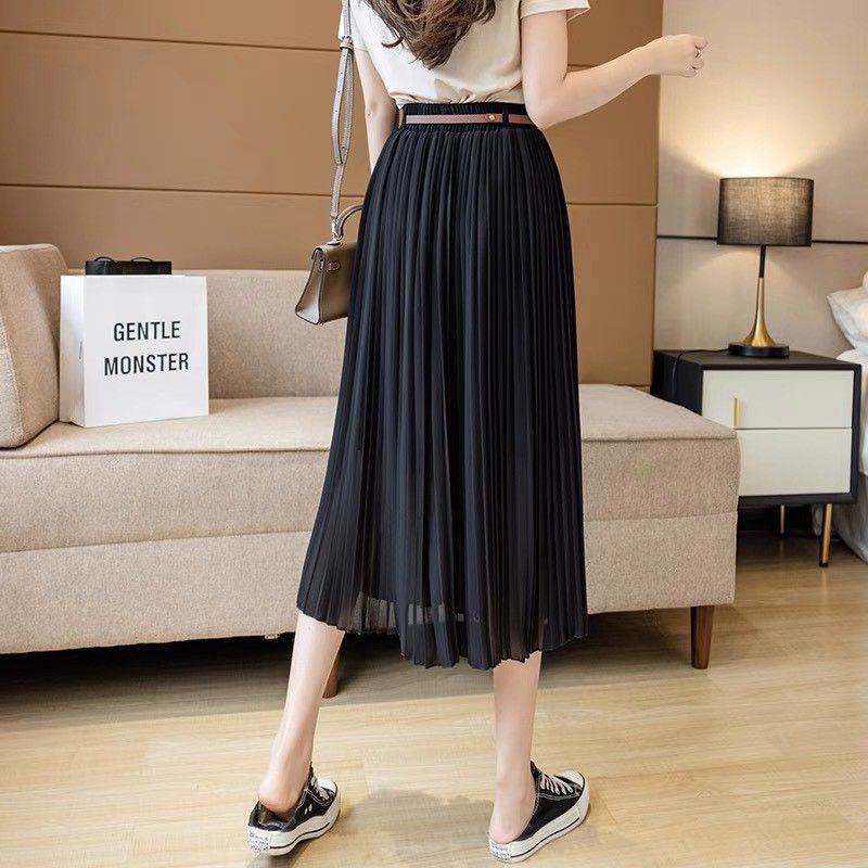 Chân váy voan kèm đai thời trang hàng QC