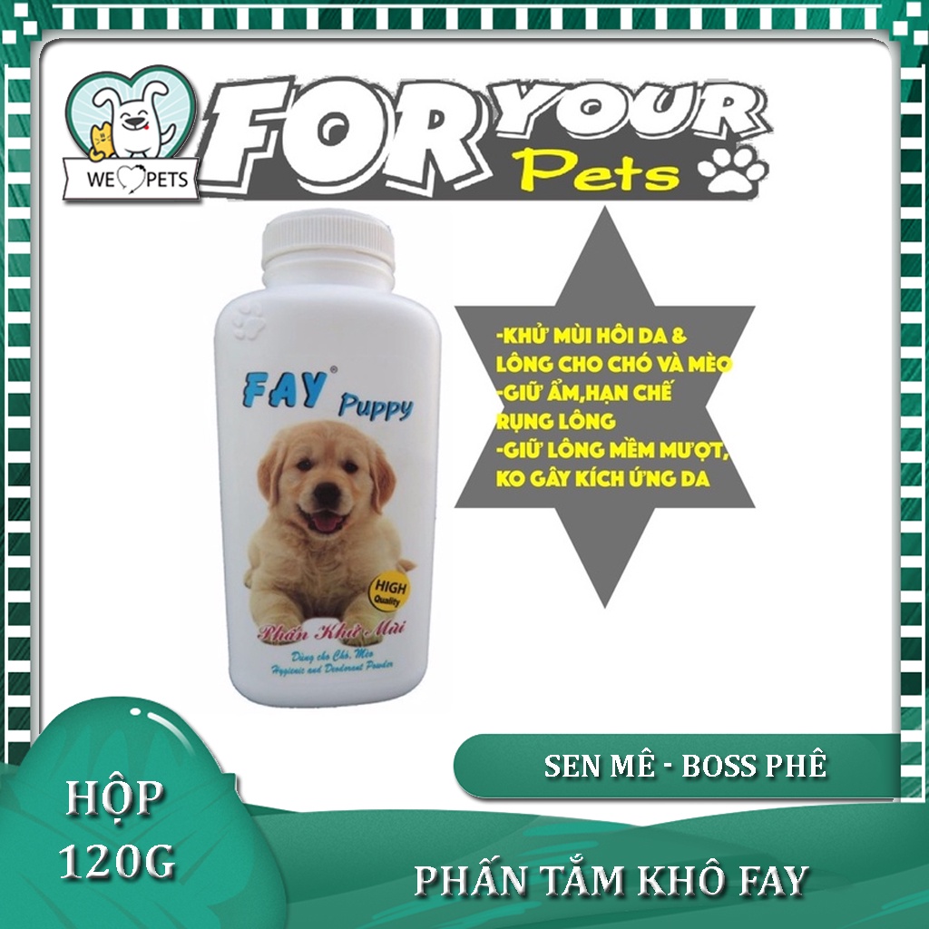 PHẤN TẮM KHÔ FAY CHO CHÓ, MÈO - Lida Pet Shop