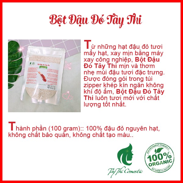 Bột Đậu Đỏ Xay Mịn Tây Thi Gói To Nhỏ Các Loại