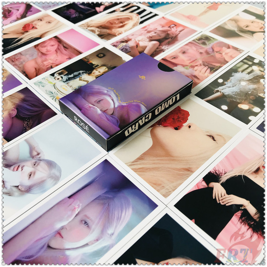 Hộp 30 / 30 Miếng / Hộp Đựng Trang Sức Tiện Dụng ✪ Album Ảnh Lomo Hình Hoa Hồng: Album &lt; R &gt; Single &lt; ON THE GROUND &gt; ✪ Bộ Sưu Tập Bưu Thiếp Hình Hoa Hồng KPOP 5.5cm * 8.8cm