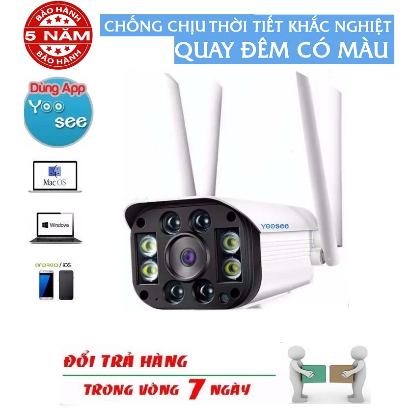 Camera IP Yoosee 4 Râu Quay Đêm Có Màu - Camera IP Yoosee Ngoài Trời