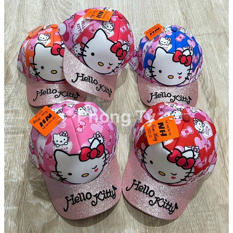 Nón trẻ em, nón hello kitty màu hồng siêu cute cho bé từ 0-6 tuổi