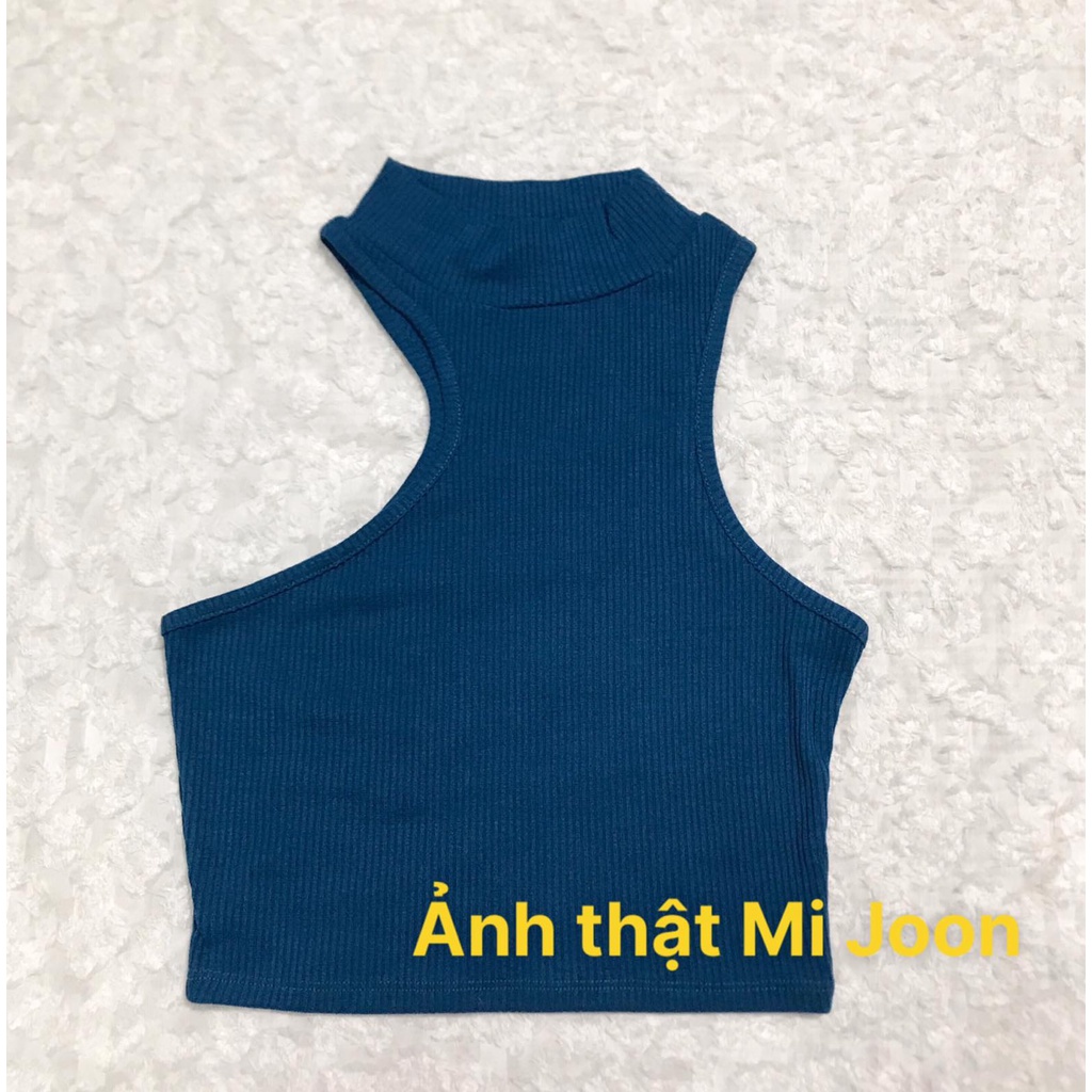 [ MI JOON ] Áo Thun ba lỗ kiểu khoét ngực croptop Dáng Ôm body sexy chất bo gân cotton co giãn 4c vải mát lạnh [A23]