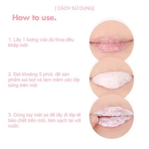Tẩy Tế Bào Chết Môi Sủi Bọt Bubi Bubi Bubble Lip Scrub 10ml