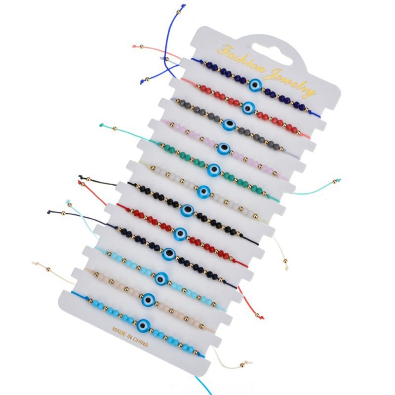 Set 12 Vòng Đeo Tay May Mắn Bảo Vệ Mắt Quỷ Cho Nữ