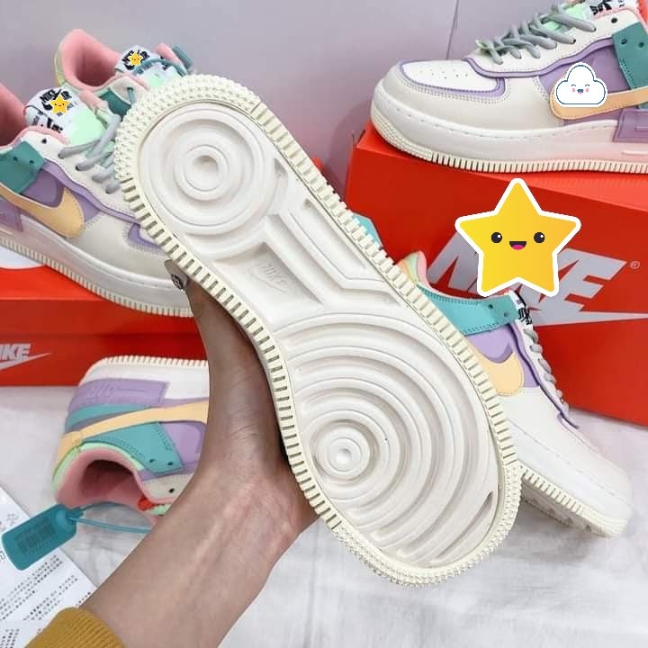 Giày thể thao air force 1 shadow, Giày sneaker af1 7 màu cho nữ cực hot cá tính dễ phối đồ - Sale sốc shop mới