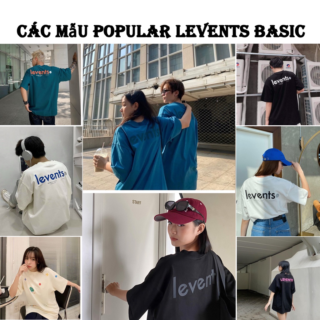 Áo LEVENTS Popular Tee Basic Logo Nam Nữ, Lvs Thun Local Brand Levent Tay Lỡ Form Rộng Full Tag Hãng Unisex SATO SHOP | BigBuy360 - bigbuy360.vn