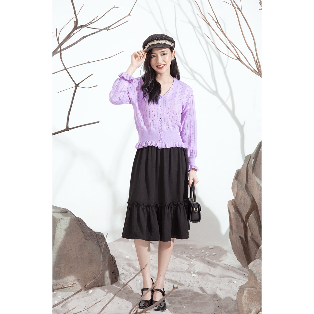 Áo cadigan gấu bèo GUMAC AA11303 | BigBuy360 - bigbuy360.vn