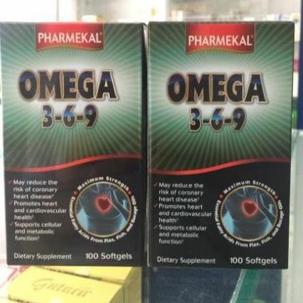 Omega 3-6-9 Pharmekal chứa tinh chất dầu cá, dàu gấc, omega, vitamin hỗ trợ sức khỏe, đẹp da, sáng mắt hộp 100 viên