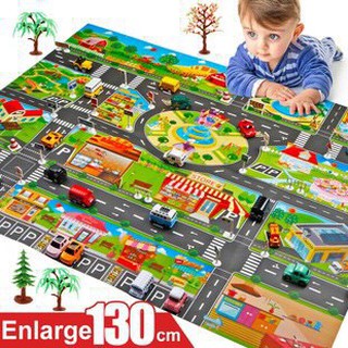 THẢM CHƠI GIAO THÔNG CHO BÉ TẶNG KÈM 18 BIỂN BÁO GT (KT 130X100)