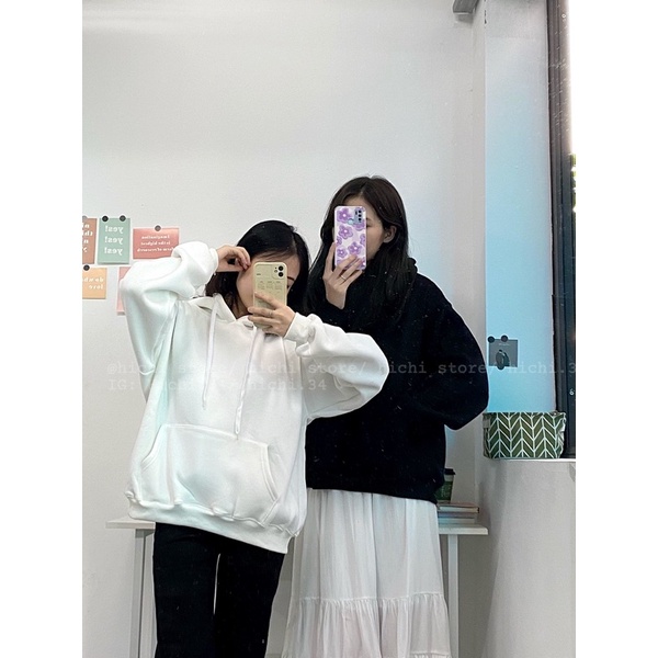 áo hoodie nỉ bông trơn basic 11 màu unisex nam nữ sweater hichi | BigBuy360 - bigbuy360.vn