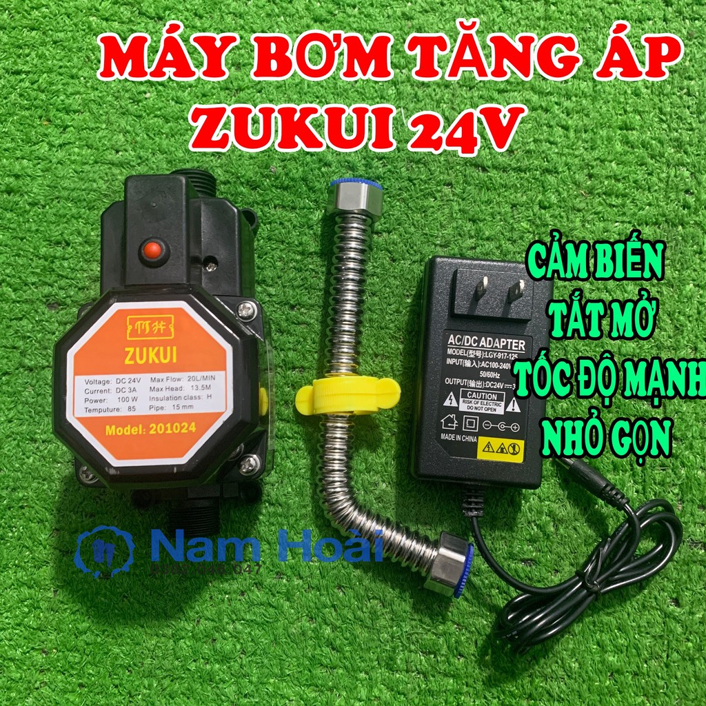 [ MẪU MỚI 2020 ] MÁY BƠM TĂNG ÁP - TRỢ LỰC MÁY GIẶT, VÒI SEN ZUKUI 24V 100W MODEL 201024