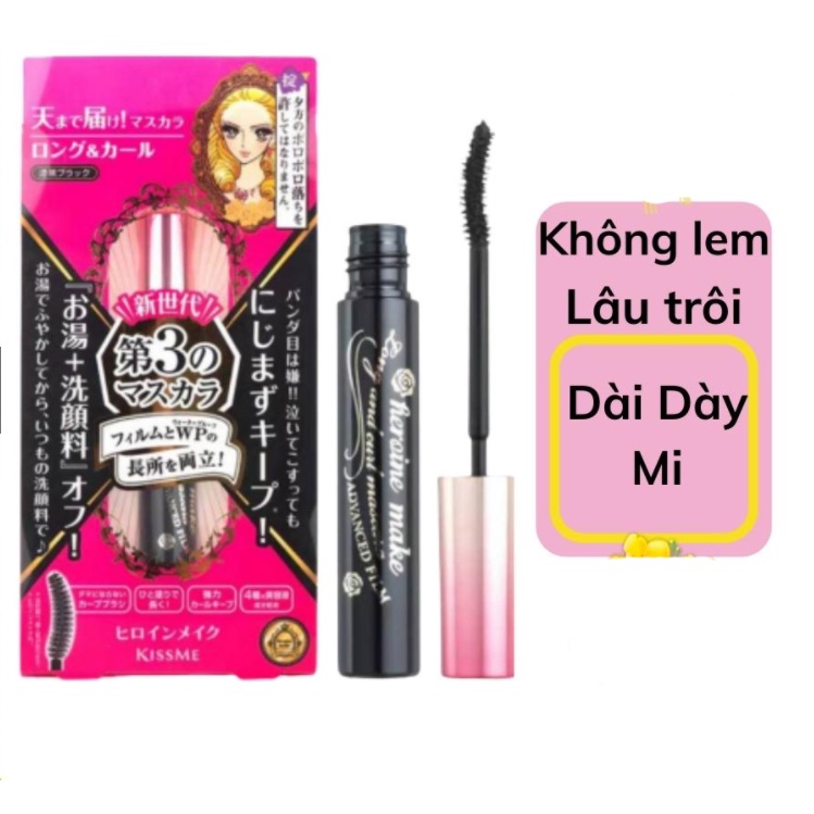 Chuốt Mi Không Lem, Không Trôi Kiss Me Heroine Make Mascara Super Water Proof - Nhật Bản Chính Hãng