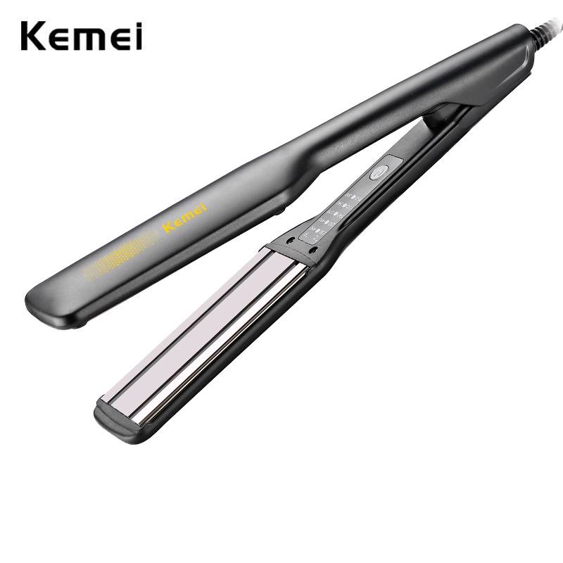 Kemei Professional Corrugated Hair Curler Tourmaline Ceramic Curling Iron Crimper Corn Plate Corn Perm Splint Hair Styling Tools