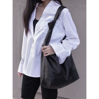 The Black Leather Tote Bag - Túi Tote Da