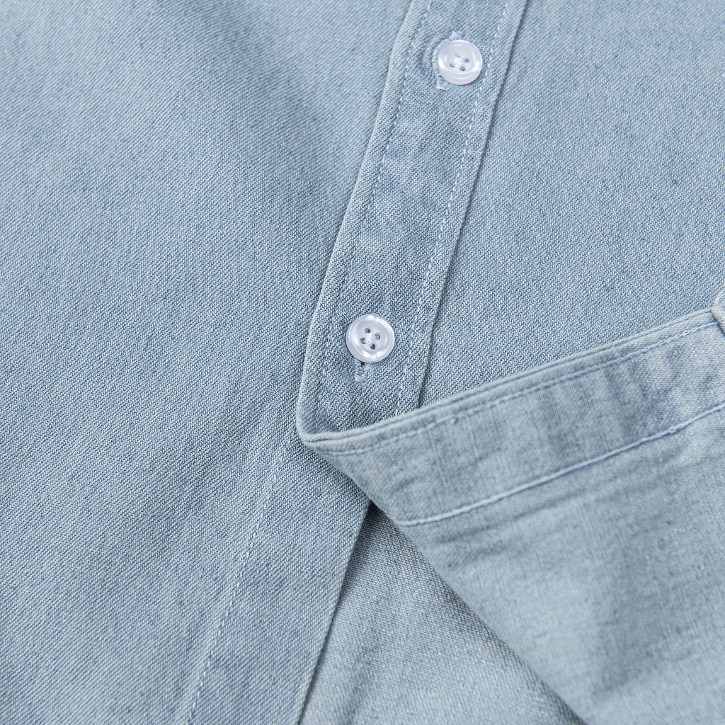 Áo Sơ Mi Denim Nam Túi Hộp Dekace Cao Cấp Vải Dày Co Giãn