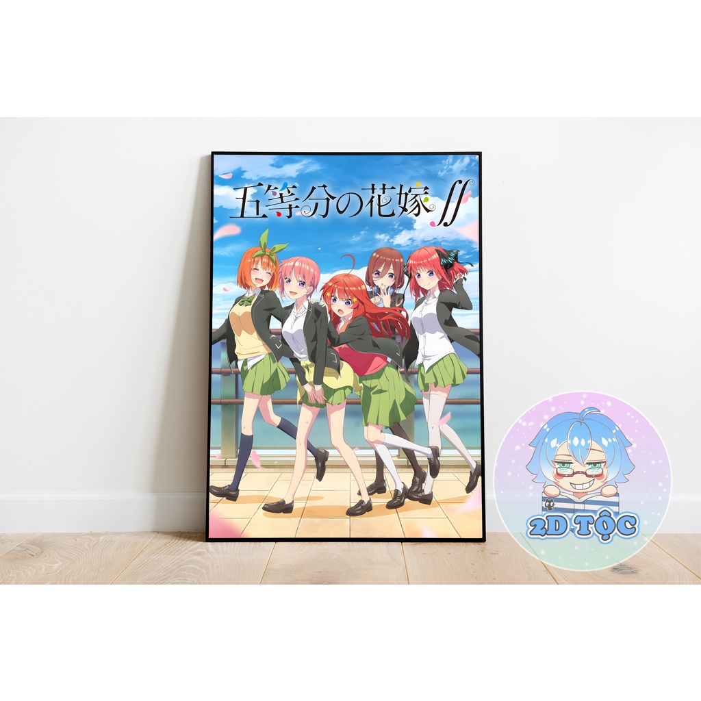 TRANH POSTER A3 NAKANO MIKU (4) ANIME MANGA NHÀ CÓ 5 NÀNG DÂU 5-TOUBUN NO HANAYOME GOTOUBUN NO HANAYOME - 2D TỘC SHOP