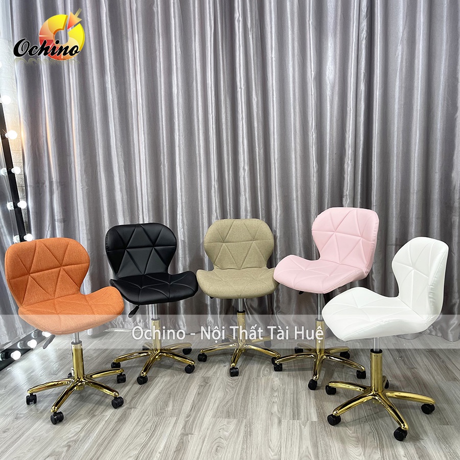 Ghế Xoay Văn Phòng Chân Vàng, Ghế Bánh Xe Mẫu Kim Cương Chân Vàng Sao Sang Chảnh (Ảnh Thật Và Video)