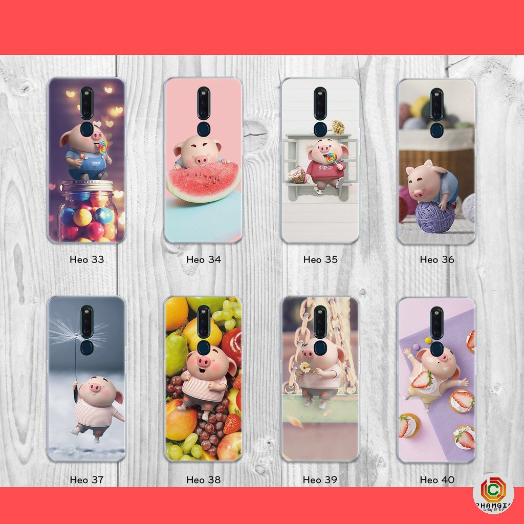 Ốp lưng in hình oppo F11 pro mẫu heo dễ thương