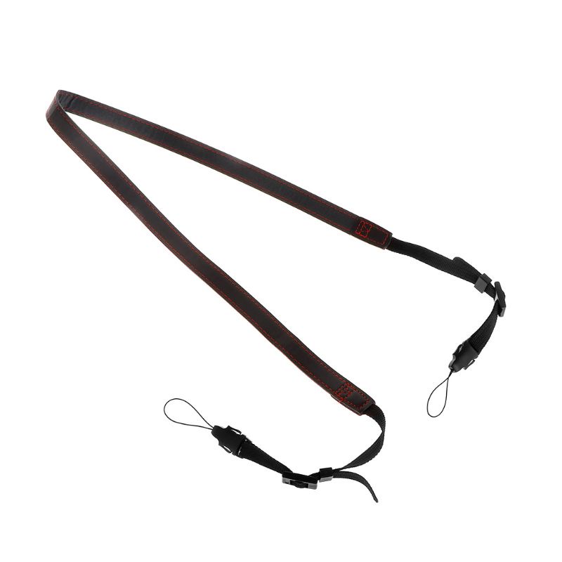 Wu máy ảnh vai cổ có thể điều chỉnh dây đeo bằng da giả phụ kiện đa năng màu đen cho pentax, v.v.