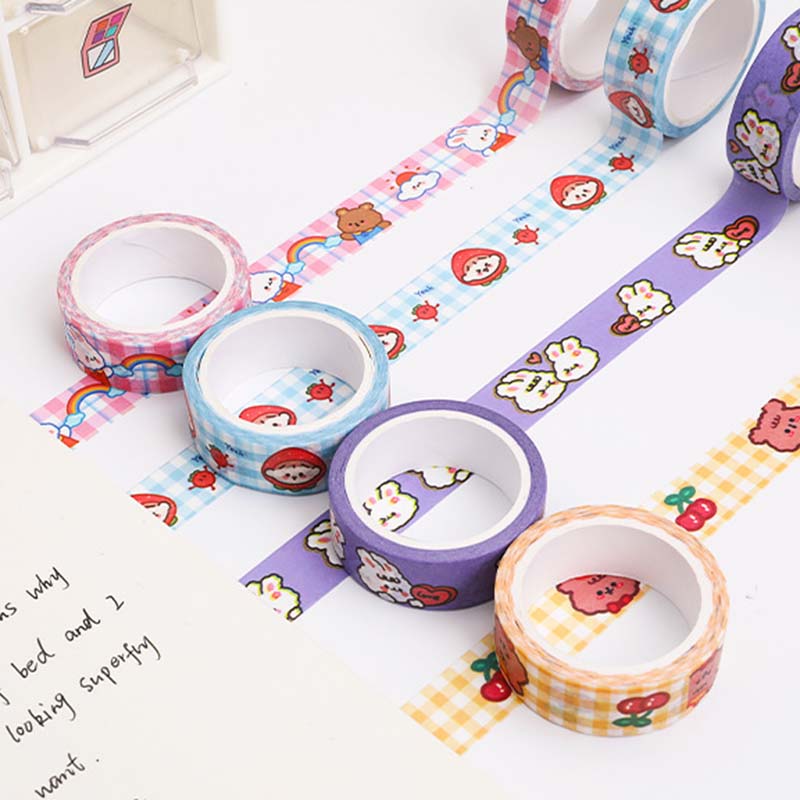 Băng Keo Dính Giấy Washi Trang Trí Hình Gấu Đáng Yêu