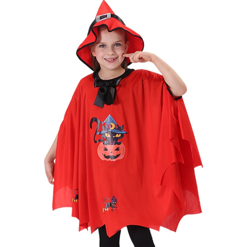 Áo Choàng Phù Thủy Hóa Trang Halloween Kèm Mũ Đầu Nhọn