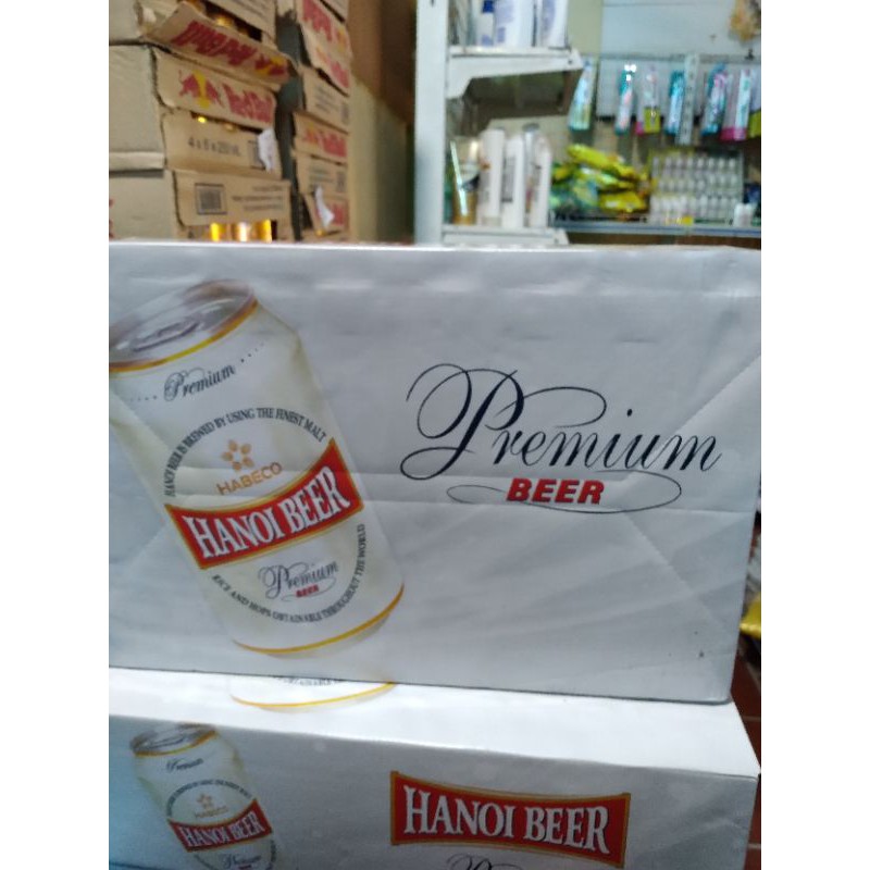 Bia Hà Nội HANOI BEER PREMIUM thùng 24 lon 330ml 300k