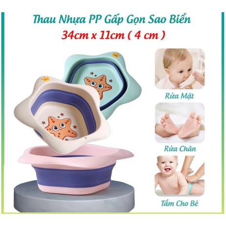 Chậu rửa mặt gấp gọn cho bé hình sao