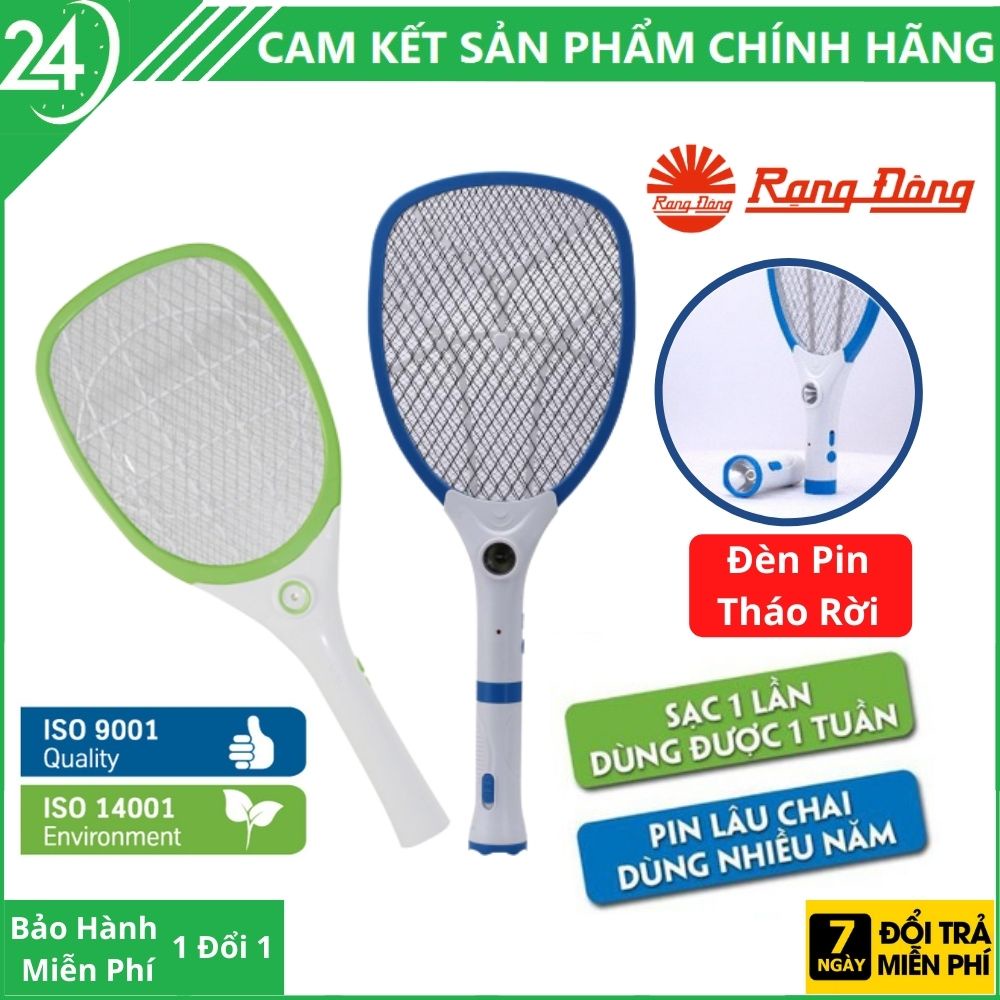 Vợt muỗi Rạng Đông - Vợt bắt muỗi Rạng Đông kết hợp đèn pin tháo rời- Hàng Việt Nam chất lượng cao chuẩn chính hãng