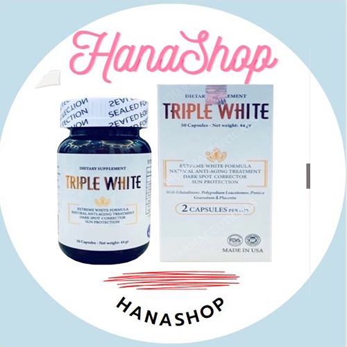 Viên Uống Triple White - Viên Uống Trắng Da Chống Nắng Giảm Thâm Nám