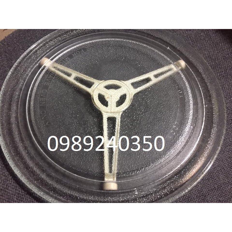 Đĩa thủy tinh lò vi sóng Sharp 27cm đĩa trơn chính hãng