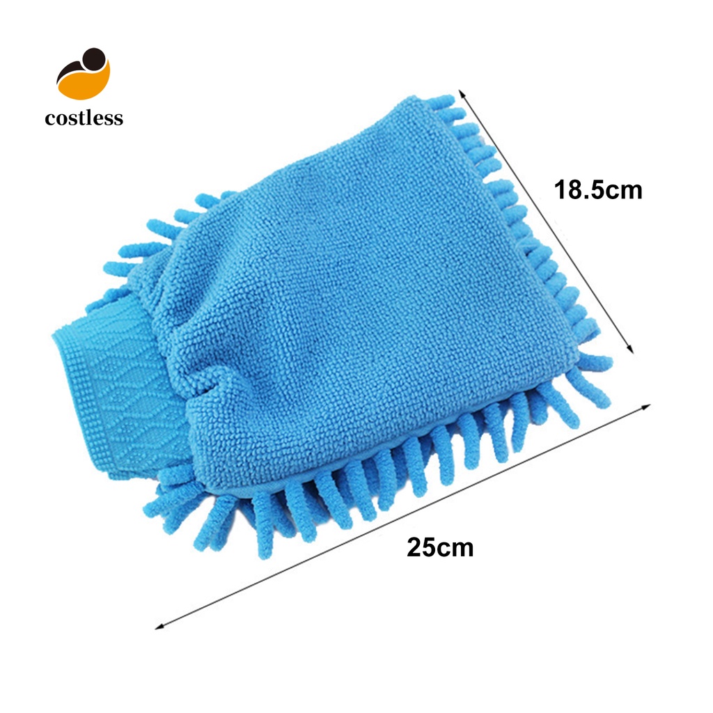 1 Găng Tay Chenille Một Mặt Mềm Mại Màu Sắc Ngẫu Nhiên Dùng Rửa Xe Hơi
