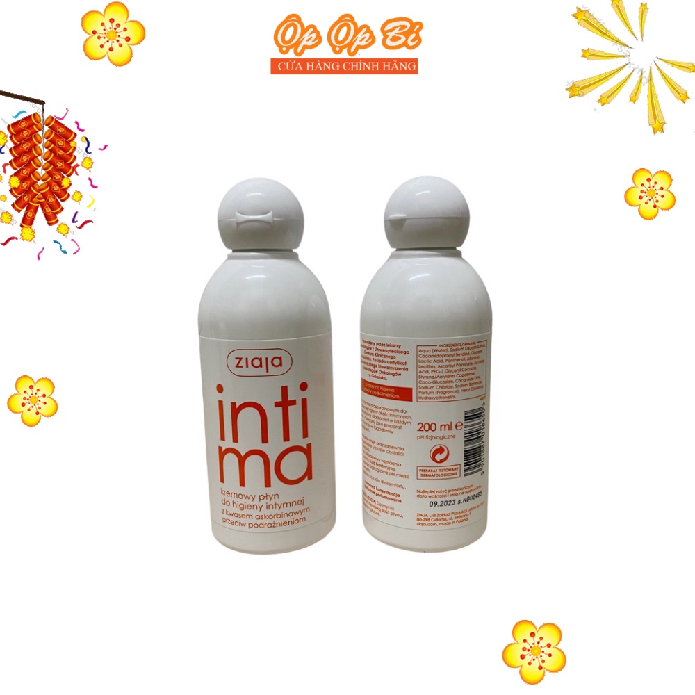 Dung Dịch Vệ Sinh Phụ Nữ Intima Cam Bổ Sung Axit Ascorbic - Hàng Nội Địa Full Bill , Date Mới Nhất 200ml
