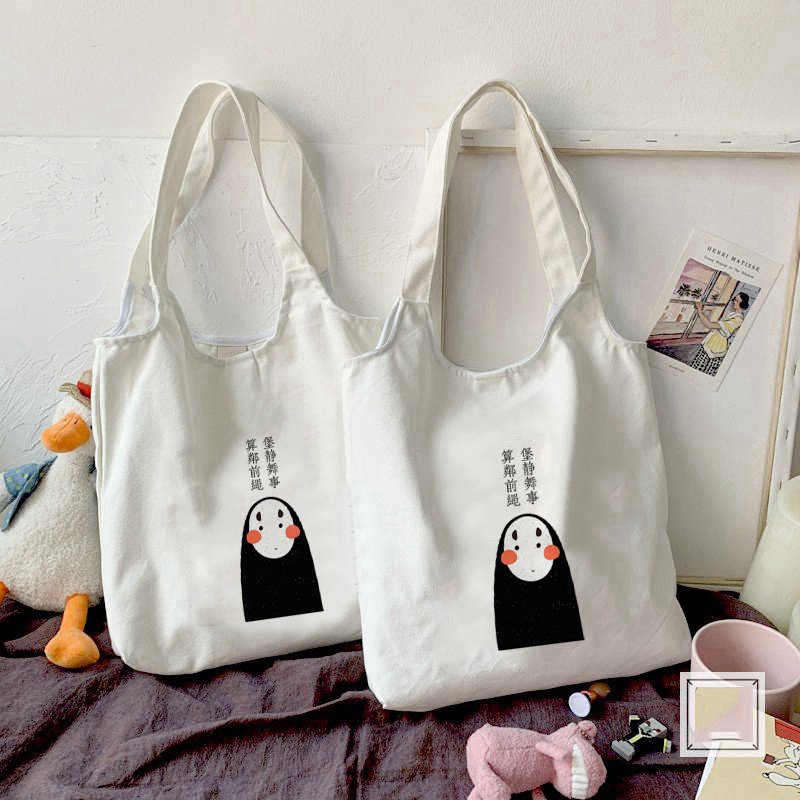 Túi tote vải Canvas đeo vai phong cách Ulzzang, vải bố form Unisex Vintage - TT09