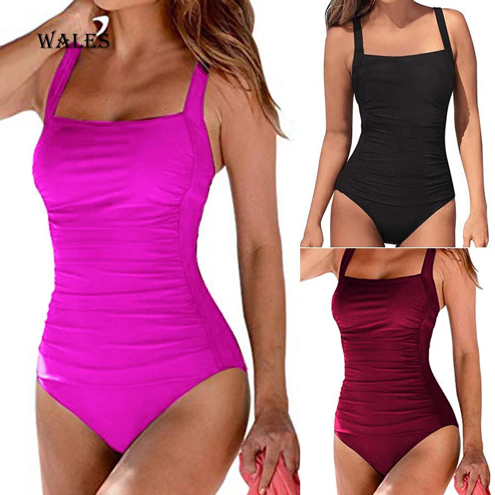 Đồ tắm một mảnh trơn màu phong cách quyến rũ dành cho nữ | BigBuy360 - bigbuy360.vn