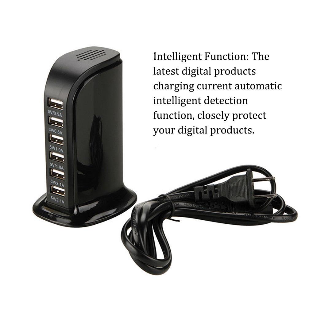 Ổ Cắm Sạc Điện Thoại 30W 6 Cổng USB Chống Mòn