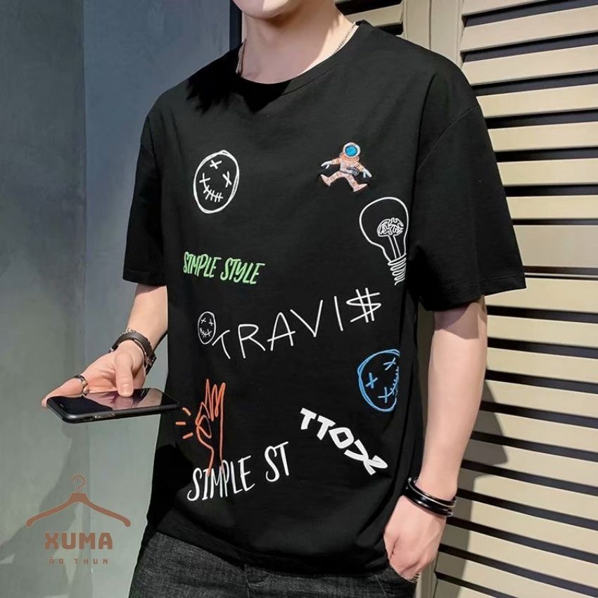 [ FREE SHIP ] Áo phông áo thun nam tay ngắn cổ tròn chất thun lạnh co giãn 4 chiều hình TRAVIS xuma ( HÀNG ĐẸP )