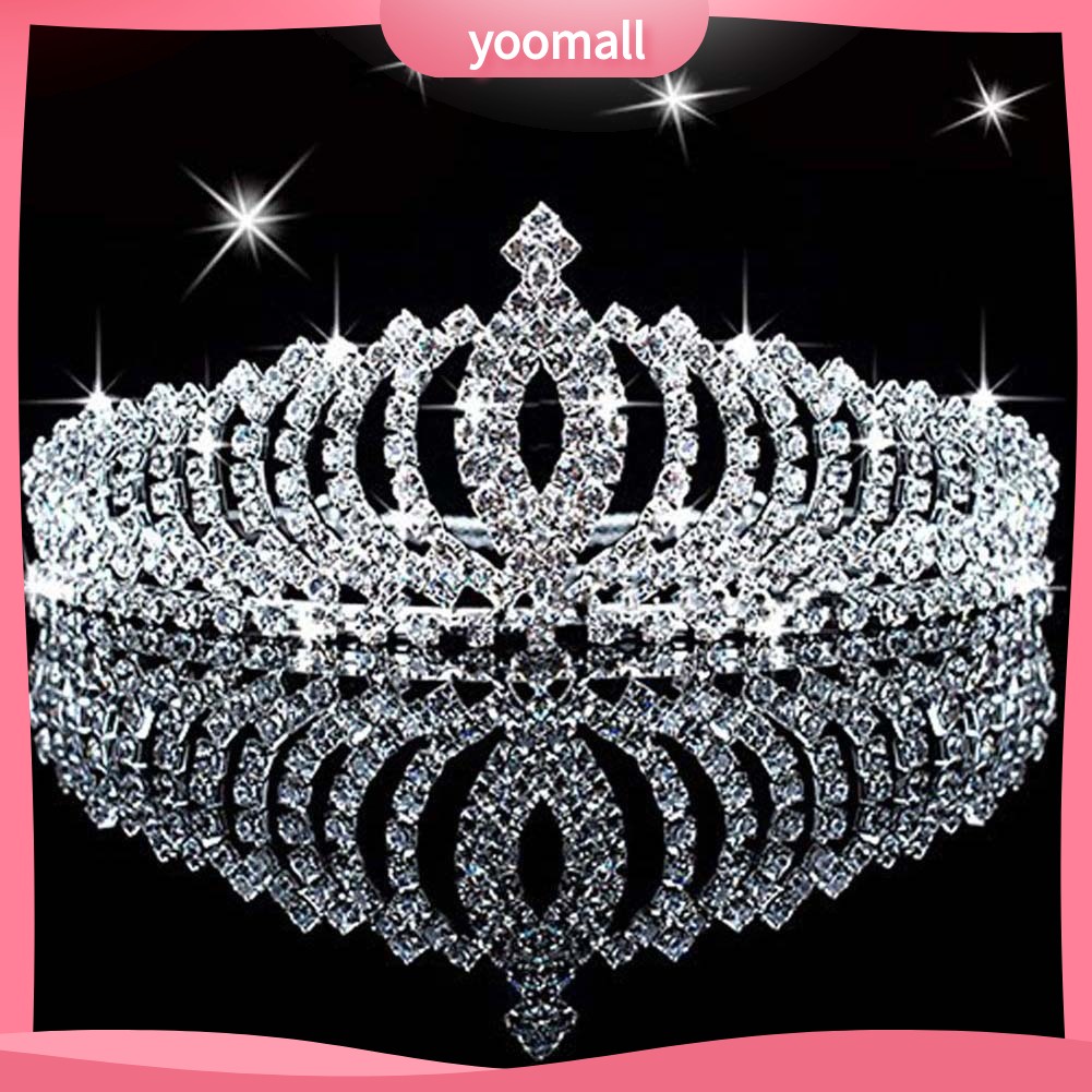 Vương miện cài tóc cô dâu đính đá thời trang