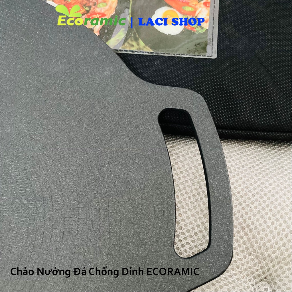 Chảo nướng đá chống dính EGP-33G Ecoramic Hàn Quốc Kích Thước 33Cm