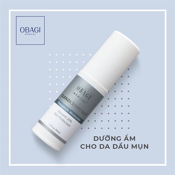 Kem hỗ trợ giảm mụn phục hồi da Obagi CLENZIderm M.D. Therapeutic Moisturizer glycerin 20%