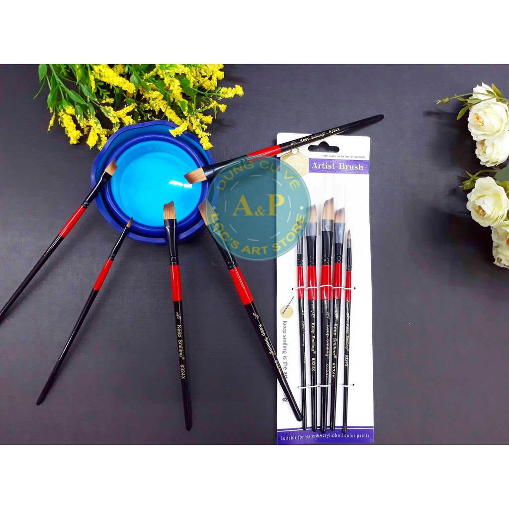 [Lộc'sArtStore] Bộ cọ Artist Brush Set - 6234x (5 cây)