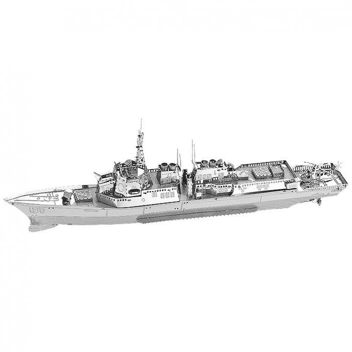 Chưa Ráp Mô Hình Kim Loại 3D Tàu Khu Trục Hải Quân Thế Chiến Thứ 2 Arizona, Burke Class Destroyer, Kongo, Type 056