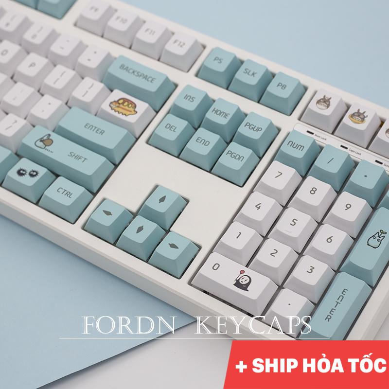 Keycap Totoro chất liệu PBT 129 nút dành cho bàn phím cơ