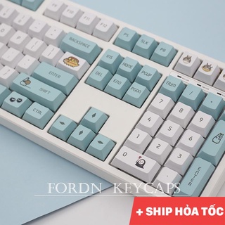 Keycap Totoro chất liệu PBT 129 nút dành cho bàn phím cơ